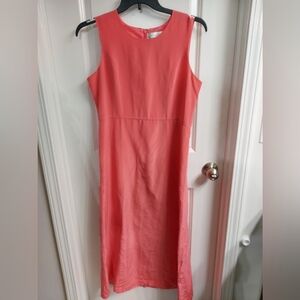 EUC Women's Victoria Holley 100% SILK Pink Halter MAXI Dress, 12